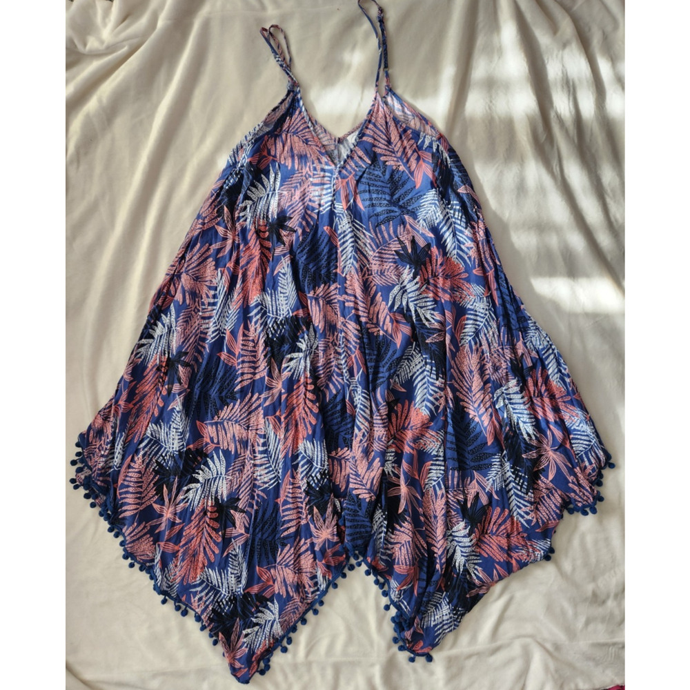 GOA Beachwear by Japna Women's Large Floral Handkerchief Swimsuit Cover Up Dress
